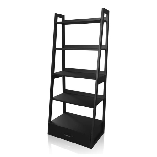 Furniture of America Ploomer Transitional Wood 1-Drawer Bookcase in Black