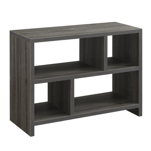Convenience Concepts Northfield Console Three-Tier Bookcase in Gray Wood Finish