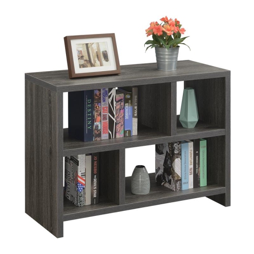 Convenience Concepts Northfield Console Three-Tier Bookcase in Gray Wood Finish