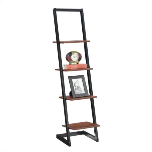 SCRANTON & CO  4 Tier Ladder Bookshelf In And Cherry In Black