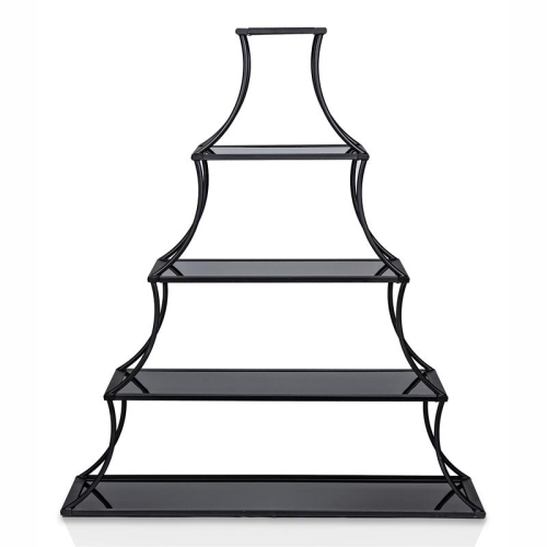 FURNITURE OF AMERICA  Kladden Industrial Metal 5-Shelf Bookcase In Sand In Black