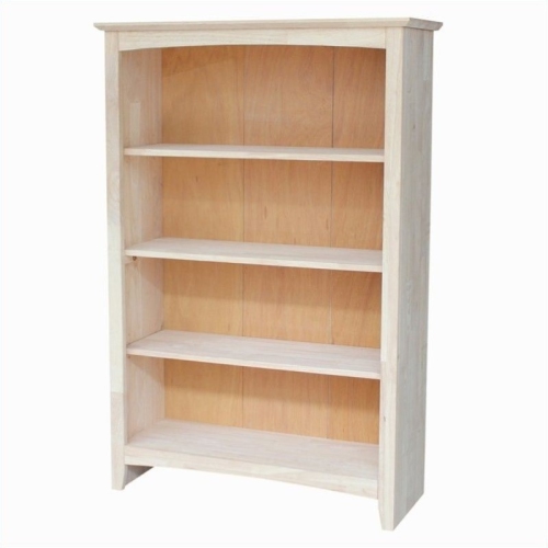 BOWERY HILL  48" Wood Shaker Bookcase In Natural