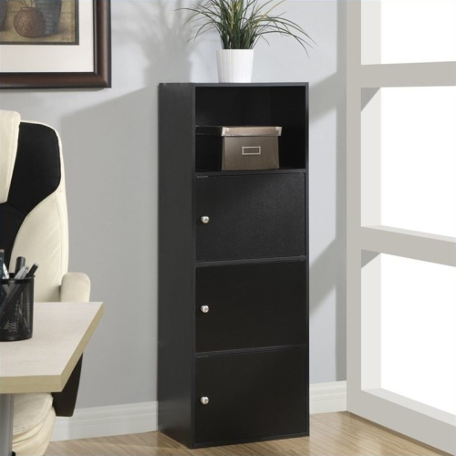 Pemberly Row 3 Door Cabinet in Black
