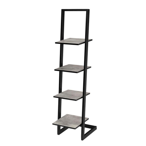 Convenience Concepts Designs2Go Four-Tier Ladder Bookshelf in Espresso Metal