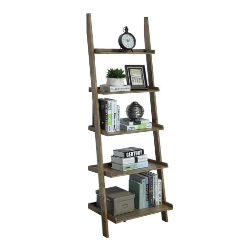 CONVENIENCE CONCEPTS  American Heritage Bookshelf Ladder- Natural Driftwood Wood