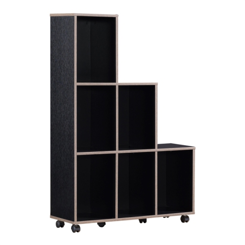 Furniture of America Chapin Wood 6-Compartment Bookcase in Cappuccino