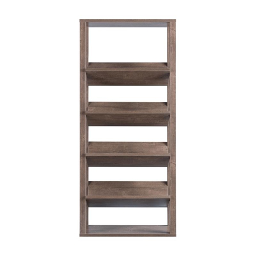 FURNITURE OF AMERICA  Rubus Wood 5-Shelf 71-Inch Etagere Bookcase In Walnut