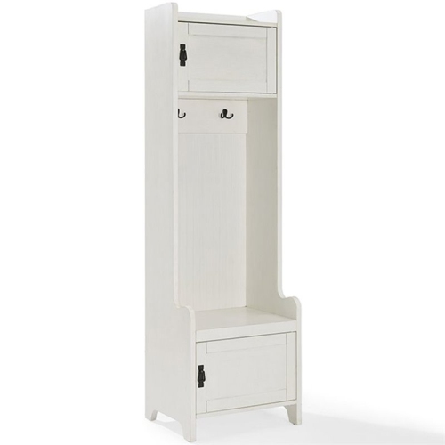 Crosley Fremont Hall Tree in Distressed White | Best Buy Canada