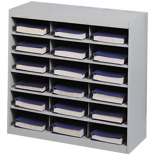 Scranton & Co Grey Steel Mail Organizer - 18 Compartments