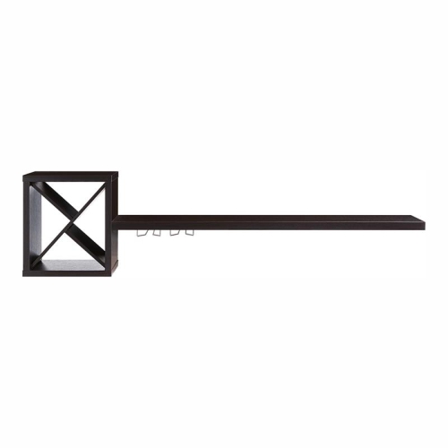 FURNITURE OF AMERICA  Reichart Cottage Wood Floating Wine Bar In Cappuccino