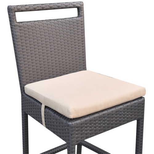 Hawthorne Collections 29" Patio Bar Stool in Brown and Beige