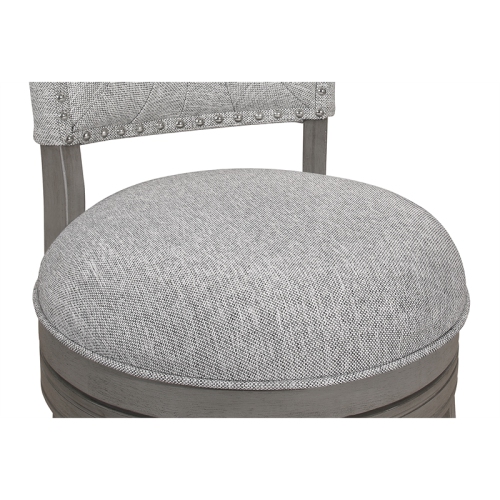Bowery Hill Swivel Wood Bar Stool Antique Gray