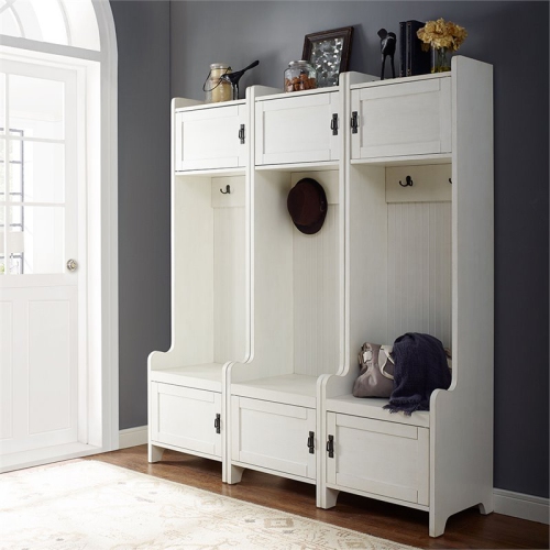 Crosley Fremont Hall Tree in Distressed White