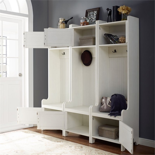 Crosley Fremont Hall Tree in Distressed White