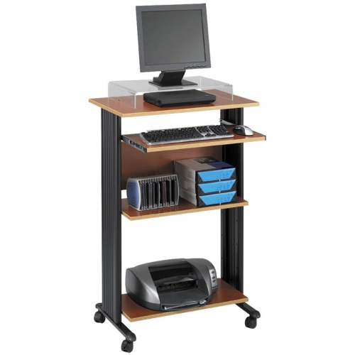 Scranton & Co Standing Wood Workstation in Cherry