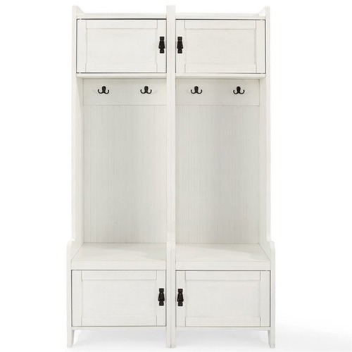 Pemberly Row Hall Tree in Distressed White