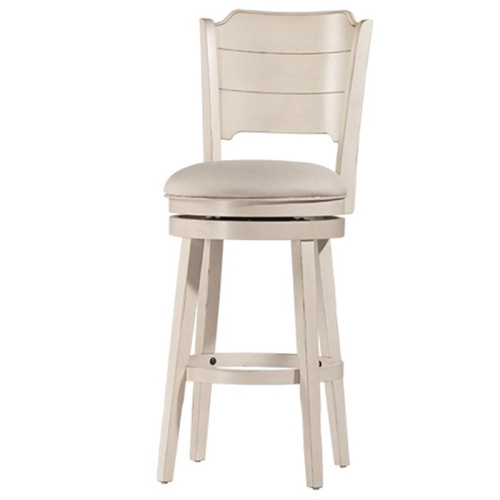 Bowery Hill 27" Swivel Counter Stool in Sea White and Fog