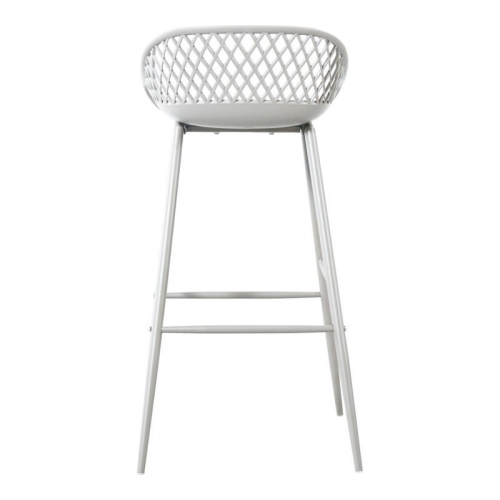 Moe's Home Collection Piazza 29" Plastic Patio Bar Stools in White
