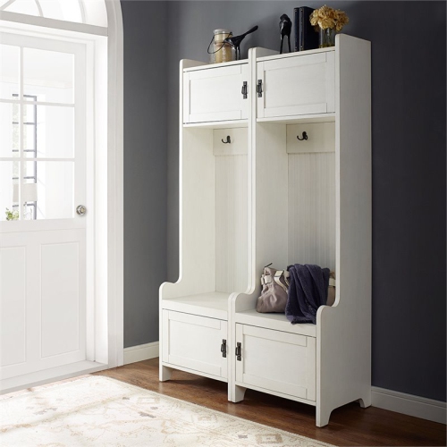 Crosley Fremont Hall Tree in Distressed White