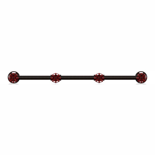 FURNITURE OF AMERICA  Margon Industrial Metal 4-Hook Coat Rack In Sand In Black
