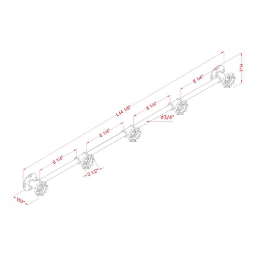 Furniture of America Margon Industrial Metal 5-Hook Coat Rack in Sand Black