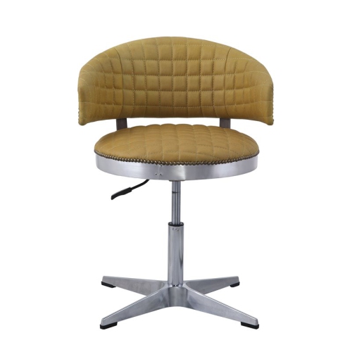 ACME Brancaster Adjustable Chair in Turmeric Top Grain Leather and Chrome