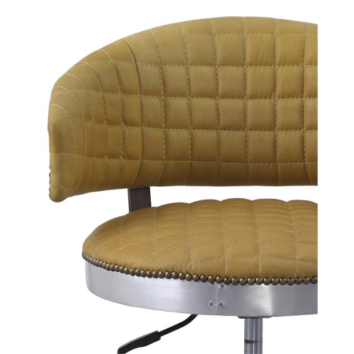 ACME Brancaster Adjustable Chair in Turmeric Top Grain Leather and Chrome