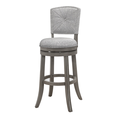 Bowery Hill Swivel Wood Counter Stool Antique Gray