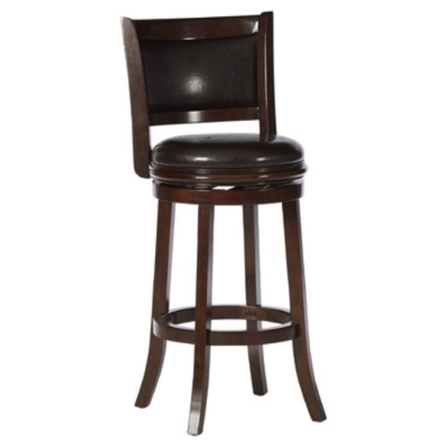 BOWERY HILL  29" Swivel Bar Stool In Cappuccino And In Dark Brown