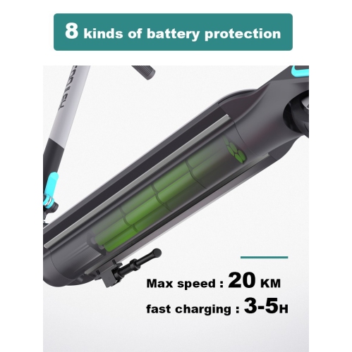 M8 Foldable Electric Scooter for Adults 250W Motor Speed UP to 20KM/H 36V-5.0Ah Lithium Ion Battery Up to 17KM Range/charge, IP64 waterproof