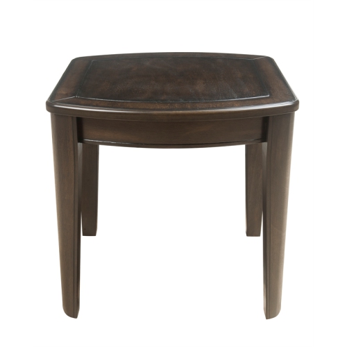 Bowery Hill Traditional Dark Walnut Wood Game End Table with Chessboard