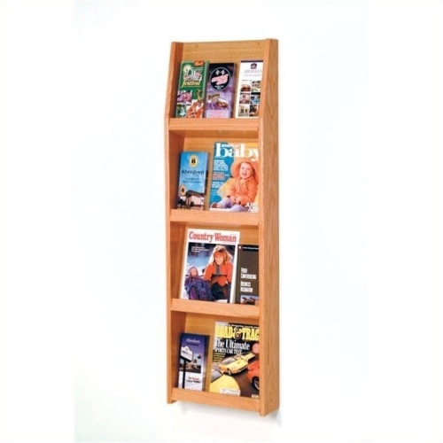 PEMBERLY ROW  Literature Display In 12 Pocket In Light Oak