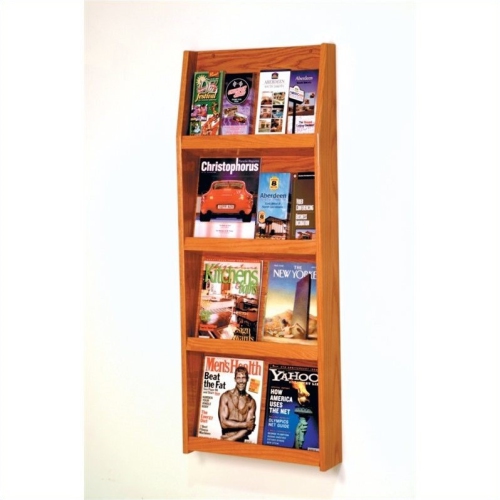 Pemberly Row Literature Display in Medium Oak