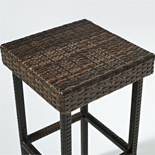 Pemberly Row Patio Wicker 29" Bar Height Stool