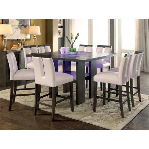 Bowery Hill 27" Contemporary Faux Leather Counter Stool in White