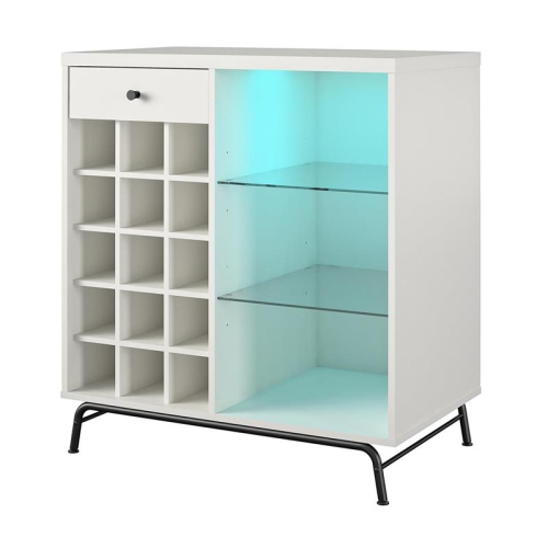 Ameriwood Home Melbourne Bar Cabinet in White