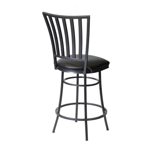 Stellan Commercial Grade Black Metal Swivel Counter Stool