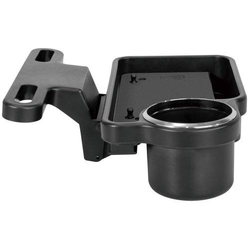 Multi-Function Foldable Car Headrest Tray with Cup Holder for food, snacks, keys, phone, Black - PrimeCables®