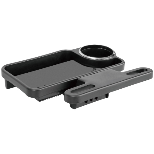 Multi-Function Foldable Car Headrest Tray with Cup Holder for food, snacks, keys, phone, Black - PrimeCables®