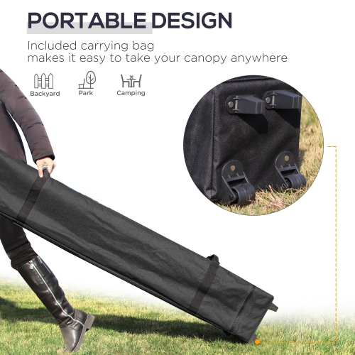 Outsunny 10' x 10' Pop Up Canopy Tent, Instant Sun Shelter, Tents for Parties, with Wheeled Carry Bag, for Outdoor, Garden, Patio, Blue