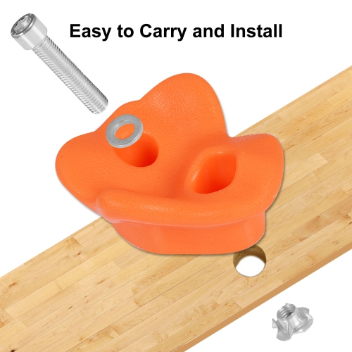 25pcs Rock Climbing Holds for Kids, Indoor Outdoor playground DIYs, residential swingset Wall Climbing Kit with 4 Handles- LIVINGbasics®