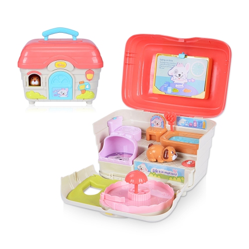 Musical Pet Dog House Toy Set for Kids, ToddlerPretend Play Interactive Pet Toys