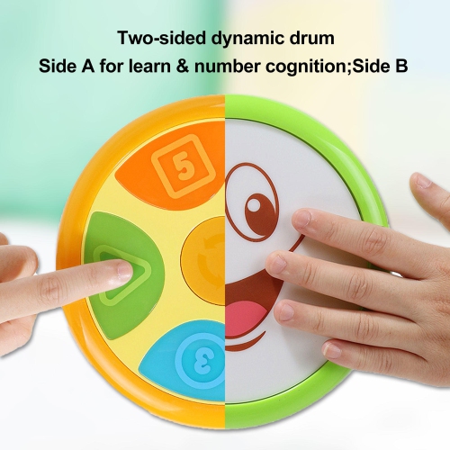 Tambour musical éducatif roulant pour bébé de LIVINGBasics avec lumière colorée