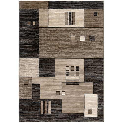 RUG BRANCH  Shizen Contemporary Geometric Brown/beige Indoor Area Rug
