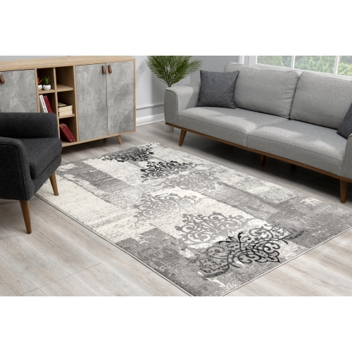 Rug Branch Modern Abstract Fractal Indoor Rug
