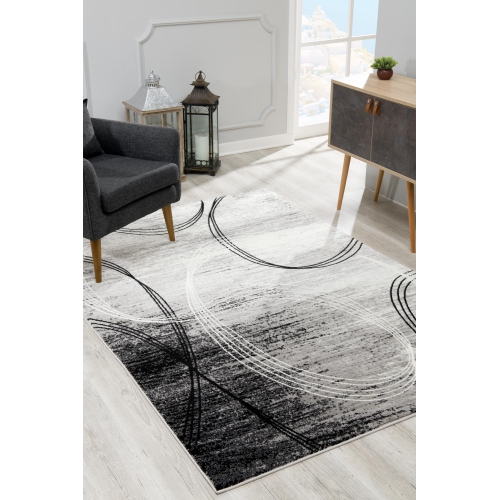 Rug Branch Modern Abstract Swirls Indoor Rug