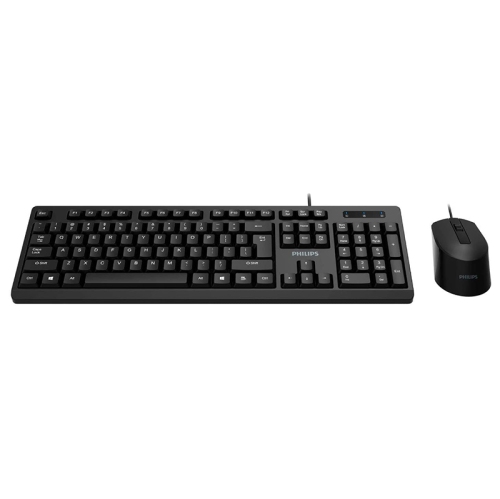 Ensemble clavier et souris USB avec fil C234 de Philips – Noir