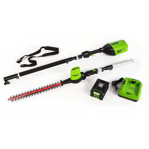 Greenworks Pro 80V 20" Cordless Pole Hedge Trimmer, 2.0Ah Battery and Charger Included