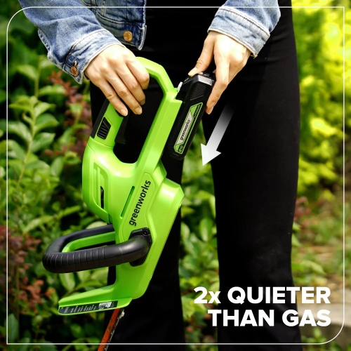 Greenworks 24V 22"(Laser Cut) Hedge Trimmer, Tool Only