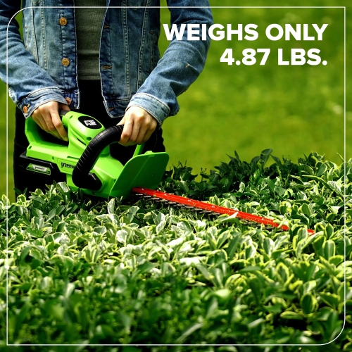 Greenworks 24V 22"(Laser Cut) Hedge Trimmer, Tool Only
